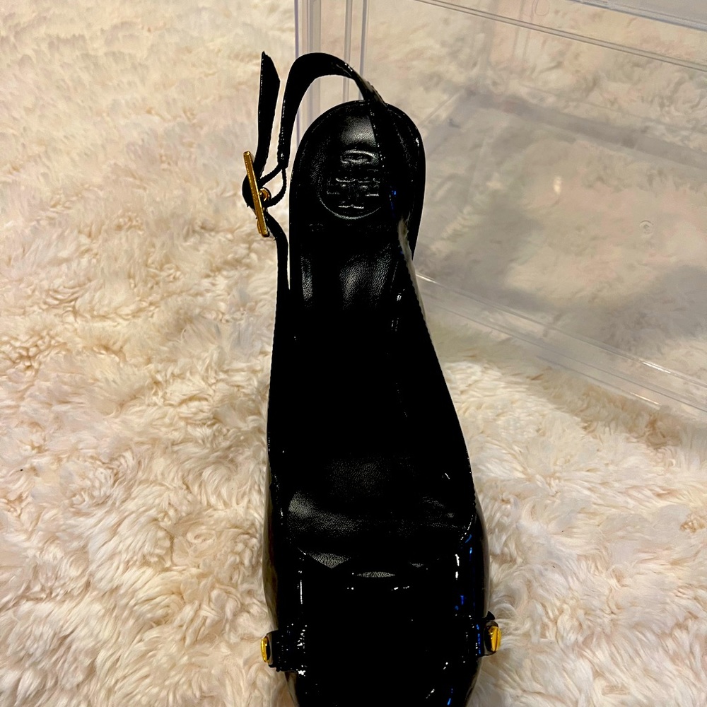 Tory Burch black Patton leather heels